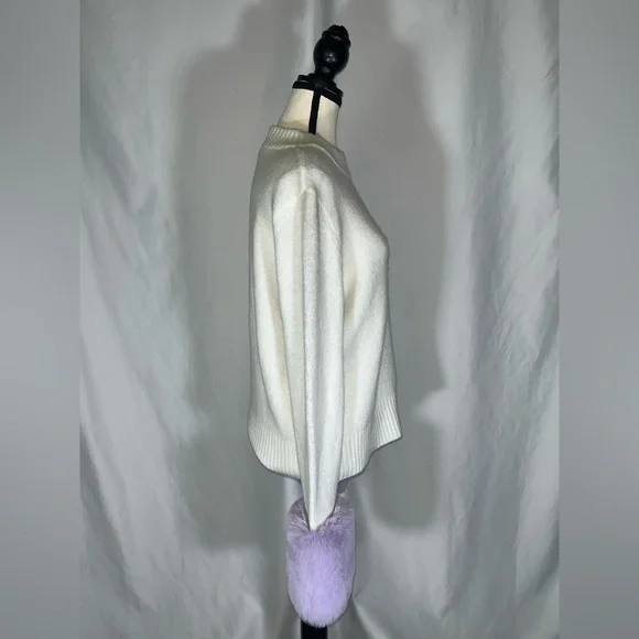 Saks Fifth Avenue Faux Fur Knit Sweater - Picture 2 of 7